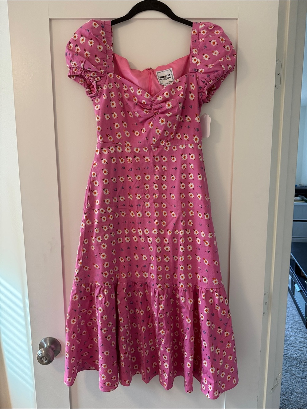 Designer Dress with Puff Sleeves